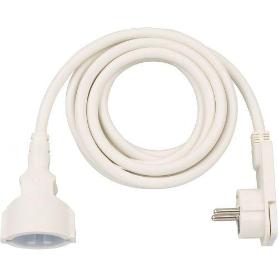 BRENNENSTUHL-1168980230-ALARGADOR EL&#XE9;CTRICO IP20 H05VV-F3G1,5 DE 3 M (BLANCO) CON CLAVIJA PLANA