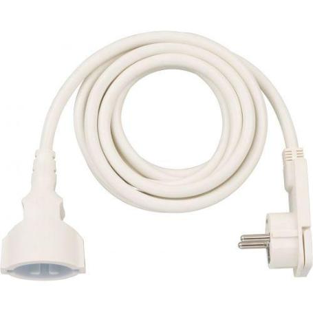 BRENNENSTUHL-1168980230-ALARGADOR EL&#XE9;CTRICO IP20 H05VV-F3G1,5 DE 3 M (BLANCO) CON CLAVIJA PLANA