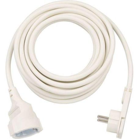 BRENNENSTUHL-1168980250-ALARGADOR EL&#XE9;CTRICO IP20 H05VV-F3G1,5 DE 5 M (BLANCO) CON CLAVIJA PLANA