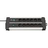 BRENNENSTUHL-1391000912-BASE M&#XFA;LTIPLE PREMIUM-ALU-LINE TECHNICS CON 2 Y 3 INTERRUPTORES (12 TOMAS)