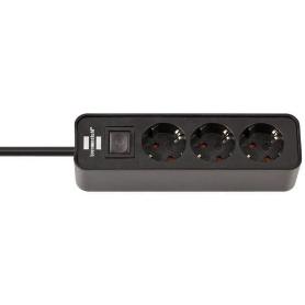 BRENNENSTUHL-1153230000-BASE M&#XFA;LTIPLE ECOLOR NEGRA CON DISEÑO COMPACTO (3 TOMAS)