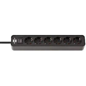 BRENNENSTUHL-1153260000-BASE M&#XFA;LTIPLE ECOLOR NEGRA CON DISEÑO COMPACTO (6 TOMAS)