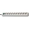 BRENNENSTUHL-1159350010-BASE M&#XFA;LTIPLE ECO-LINE GRIS CLARO CON INTERRUPTOR (10 TOMAS Y 3 M)