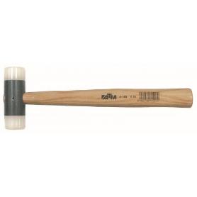 ATM-A104-MAZA DE NYLON MANGO MADERA (DIAMETRO  44 MM CABEZA 128 MM LARGO 350 MM)