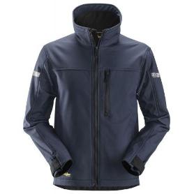 SNICKERS WORKWEAR-12009504004-1200 CHAQUETA SOFTSHELL ALLROUNDWORK AZUL MARINO-NEGRO TALLA S