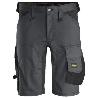 SNICKERS WORKWEAR-61435804044-PANTALONES CORTOS EL&#XE1;STICOS ALLROUNDWORK GRIS ACERO-NEGRO TALLA 44