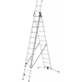 HAILO-9312-507-ESCALERA ALUMINIO COMBINADA 3 TRAMOS CON ESTABILIZADOR CURVO PROFILOT COMBI (3X12 PELDAÑOS)