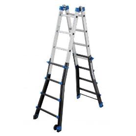 GIERRE-AL065-ESCALERA MULTIFUNCIÓN TELESCÓPICA DE ALUMINIO PEPPINA PRO (4+4) - ANTIGUA