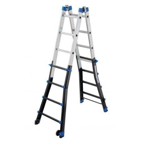 GIERRE-AL065-ESCALERA MULTIFUNCIÓN TELESCÓPICA DE ALUMINIO PEPPINA PRO (4+4) - ANTIGUA
