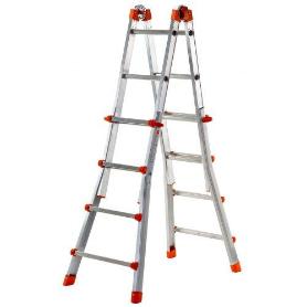 GIERRE-AL002-ESCALERA TELESCÓPICA MULTIPOSICIÓN DE ALUMINIO PEPPINA DE 125 KG (4+4 PELDAÑOS)