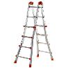 GIERRE-AL002-ESCALERA TELESCÓPICA MULTIPOSICIÓN DE ALUMINIO PEPPINA DE 125 KG (4+4 PELDAÑOS)