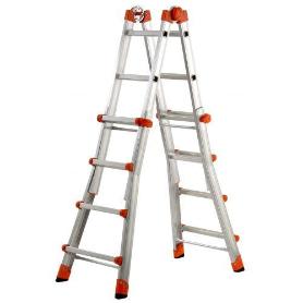 GIERRE-AL020-ESCALERA TELESCÓPICA MULTIFUNCIÓN DE ALUMINIO PEPPINA EN131 (4+4 PELDAÑOS)