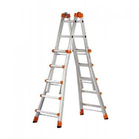 GIERRE-AL040-ESCALERA TELESCÓPICA MULTIFUNCIÓN DE ALUMINIO PEPPINA EN131 (5+5 PELDAÑOS)