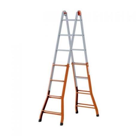 GIERRE-A0050-ESCALERA TELESCÓPICA MULTIFUNCIÓN DE ACERO PEPPINA DE 125 KG (4+5 PELDAÑOS)