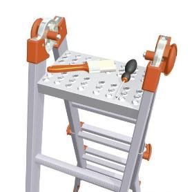 GIERRE-D4015-PLATAFORMA DE ALMACENAMIENTO PARA ESCALERAS MULTIFUNCIÓN TELESCÓPICAS