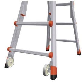 GIERRE-D4017-RUEDAS PARA TRANSPORTAR ESCALERAS MULTIFUNCIÓN TELESCÓPICAS (2 UDS)