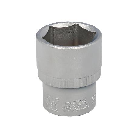 LLAVE VASO 1/2 HEXAGONAL 23 MM. PERFIL DE 6 CARAS. ACERO CROMO VANADIO, ARISTAS REDONDAS