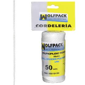 CUERDA TRENCILLA POLIPROPILENO BLANCO (BOBINA  50 METROS)