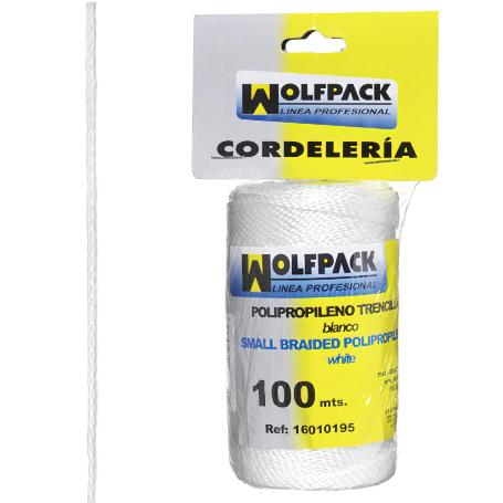 CUERDA TRENCILLA POLIPROPILENO BLANCO (BOBINA 100 METROS)