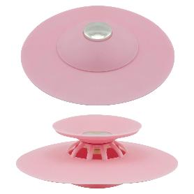 TAPÓN UNIVERSAL FREGADERO LAVABO BAÑERA SILICONA CON CESTILLO Ø 10 CM.