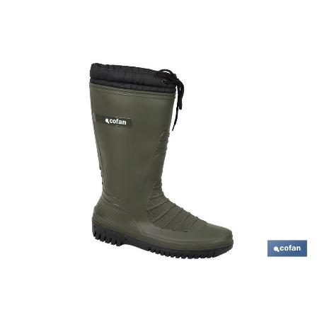 BOTA AGUA FORRO POLAR VERDE/NEGRA TALLA 36