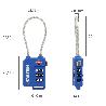 CANDADO SEGURIDAD EQUIPAJE TSA 3 DIGITOS CON CABLE ACERO. CANDADO COMBINACIÓN, MALETA, VIAJE, MOCHILAS, SEGURIDAD