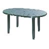 MESA RESINA OVAL 130X90 CM VERDE 4020V