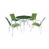 MESA 100 CM + 4 SILLONES AFRICA VERDE CONJUNTO