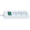 BRENNENSTUHL-1159320018-BASE M&#XFA;LTIPLE ECO-LINE BLANCA CON INTERRUPTOR (8 TOMAS Y 3 M)