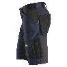 SNICKERS WORKWEAR-61439504054-PANTALONES CORTOS ELÁSTICOS ALLROUNDWORK AZUL MARINO-NEGRO TALLA 54