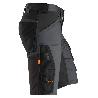 SNICKERS WORKWEAR-61435804048-PANTALONES CORTOS ELÁSTICOS ALLROUNDWORK GRIS ACERO-NEGRO TALLA 48