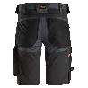 SNICKERS WORKWEAR-61435804048-PANTALONES CORTOS ELÁSTICOS ALLROUNDWORK GRIS ACERO-NEGRO TALLA 48