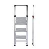 GIERRE-BS300-MINI ESCALERA ULTRA DELGADA DE ALUMINIO SLIM (3 PELDA&#XF1;OS)