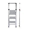 GIERRE-BS300-MINI ESCALERA ULTRA DELGADA DE ALUMINIO SLIM (3 PELDAÑOS)