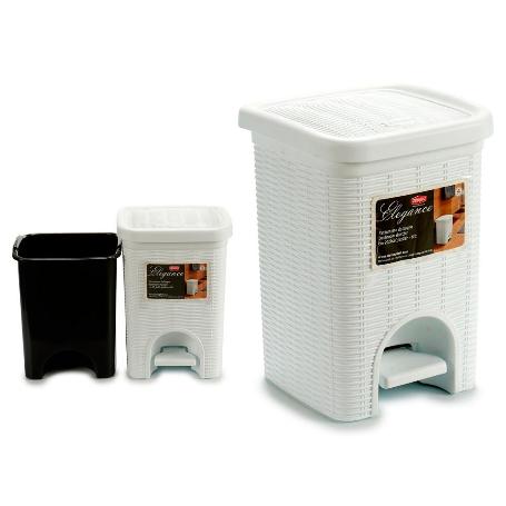 CUBO PEDAL ELEGANTE BLANCO 6 L