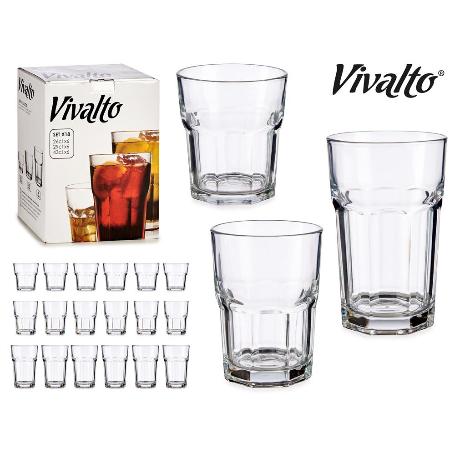 VASOS 6X26 CL + 6X29 CL + 6X43 CL 18 PIEZAS JUEGO