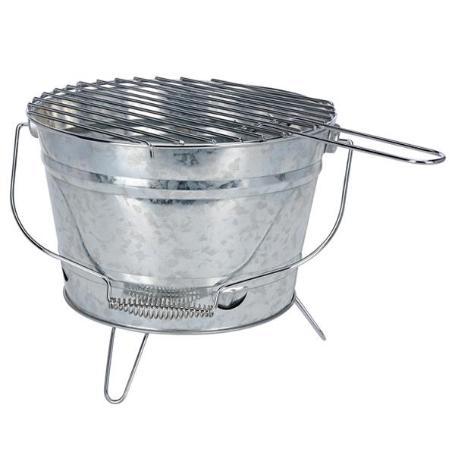 BARBACOA CUBO ZINC CON PATAS 27 CM