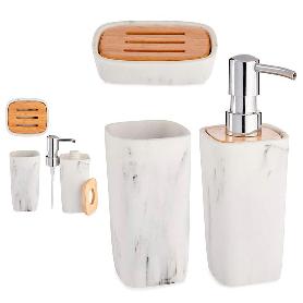 ACCESORIOS BAÑO PLASTICO BAMBU 3 PIEZAS 11825 JUEGO