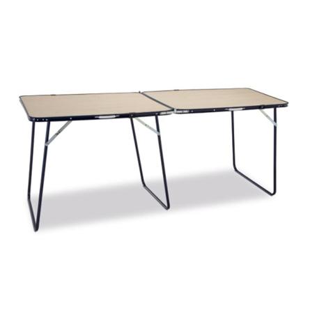 MESA PLEGABLE 160X60 CM TUBO AZUL BEIGE 878DDC