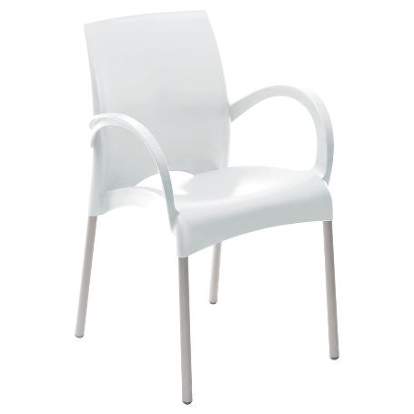 SILLON RESINA ALUMINIO OURIKA BLANCO