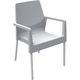 SILLON RESINA ALUMINIO BLANCO 8310B