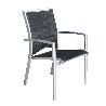 SILLON NEW YORK NEGRO ALUMINIO TEXTILINE