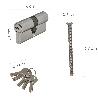 CILINDRO SEGURIDAD 30X30 MM/13,5 LEVA CORTA CORTA NIQUELADO CON 5 LLAVES