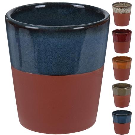 VASO LOZA BICOLOR 200CC SURTIDO