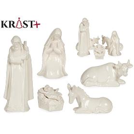 NACIMIENTO CERAMICA 5 FIGURAS BLANCO 91812