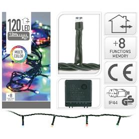 GUIRNALDA 120 LED 12 M 8 FUNCIONES MULTICOLOR