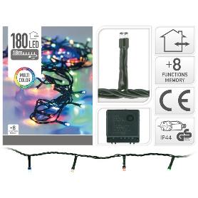 GUIRNALDA 180 LED 18 M 8 FUNCIONES MULTICOLOR