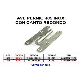 AVL PERNIO 405 9,5 MM CANTO REDONDO DCHA NIQUEL 403NM (CAJA 20 UNIDADES)