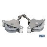 PACK 2 POLEAS PARA TENDEDERO ACERO INOXIDABLE 304  ROLDANA 4 CM