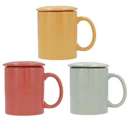 MUG TAZA CERAMICA 33 CL + FILTRO + TAPA